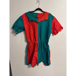 Elf Costume  Jumpsuit‎ Red Green Christmas Holiday Party Size Unknown